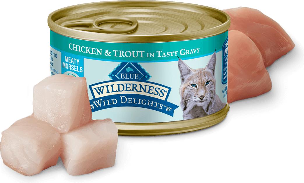BLUE Buffalo Wilderness Wild Delights Meaty Morsels Chicken And Trout Recipe - Adult Cat